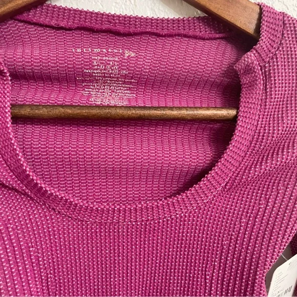 NWT Free People Womens Shirt Clean Slate Seamless Boysenberry Size Medium Large - Picture 8 of 10